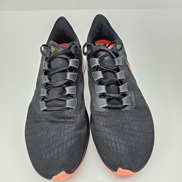 Nike Air Zoom Pegasus 37 Black Bright Mango Mens Size 14 BQ9646-010 - Picture 2 of 8